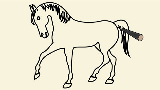 550x309 How To Draw A Simple Horse 11 Steps (With Pictures)