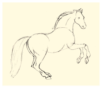 420x363 How To Draw A Horse