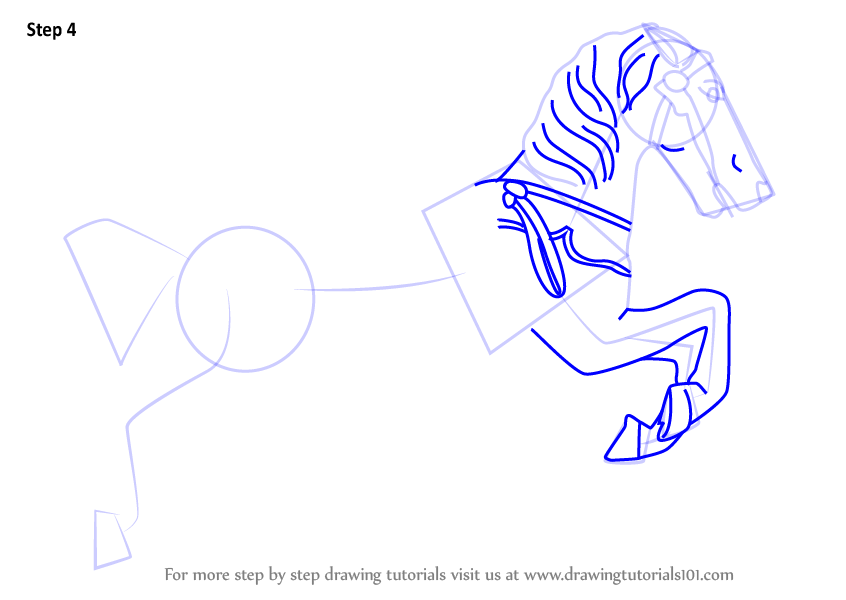 846x600 Learn How To Draw Carousel Horse (Everyday Objects) Step By Step