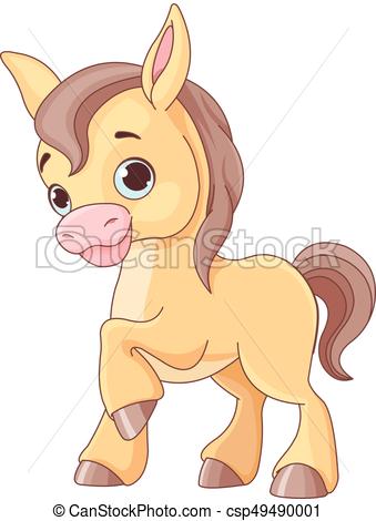 339x470 Illustration Of Cute Baby Horse Vector Clipart
