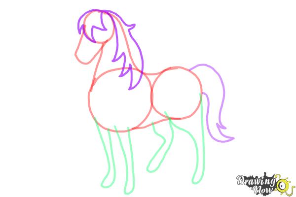 600x400 How To Draw A Horse Easy
