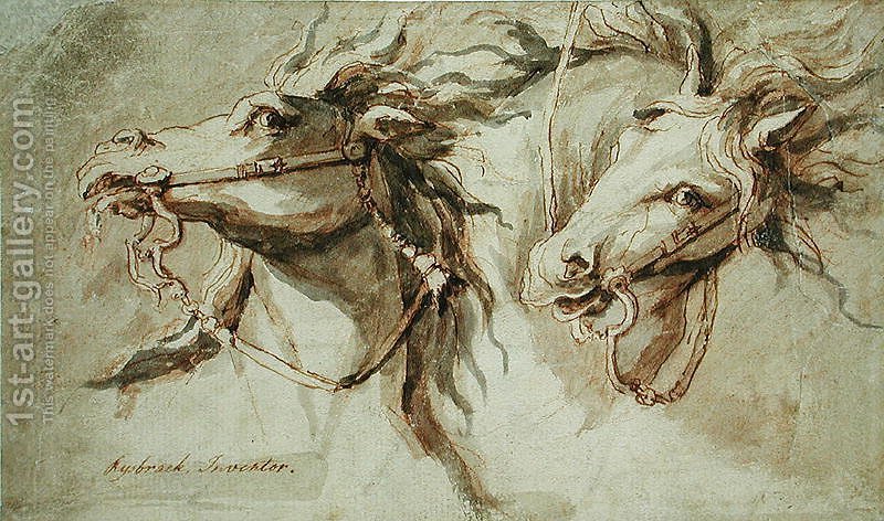 800x472 Two Horses Heads John Michael Rysbrack Reproduction 1st Art Gallery