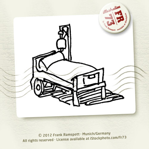 500x500 Hospital Bed Sketch Vector Illustration. 2012 Frank