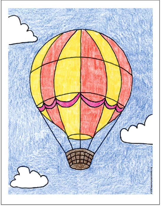 545x700 Draw A Hot Air Balloon