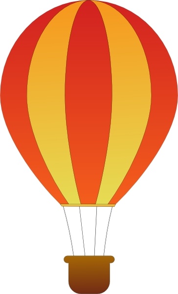 364x600 Maidis Vertical Striped Hot Air Balloons Clip Art Free Vector