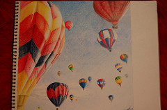 240x159 Hot Air Balloons Color Pencil Drawing It's My Goal