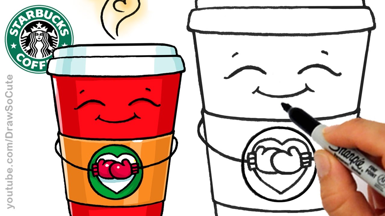 1280x720 How To Draw A Hot Starbucks Drink Step By Step Easy And Cute