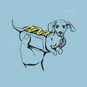 300x300 New Humorous Hot Dog On Bun Shirt, Toddler Amp Kids Sizes, Dachsund