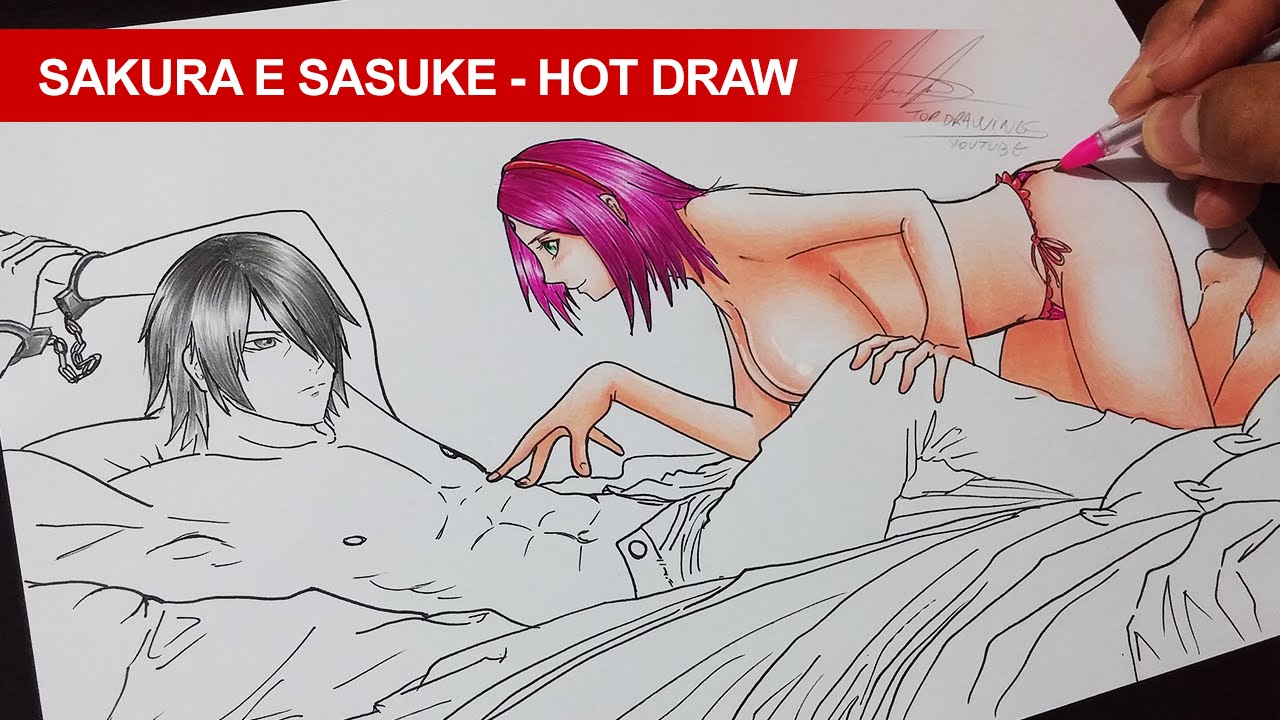 1280x720 Speed Drawing Sakura E Sasuke