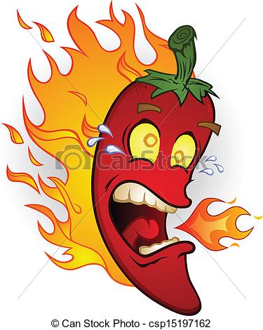 375x470 Hot Chili Pepper On Fire Cartoon. A Red Chili Pepper Clip Art