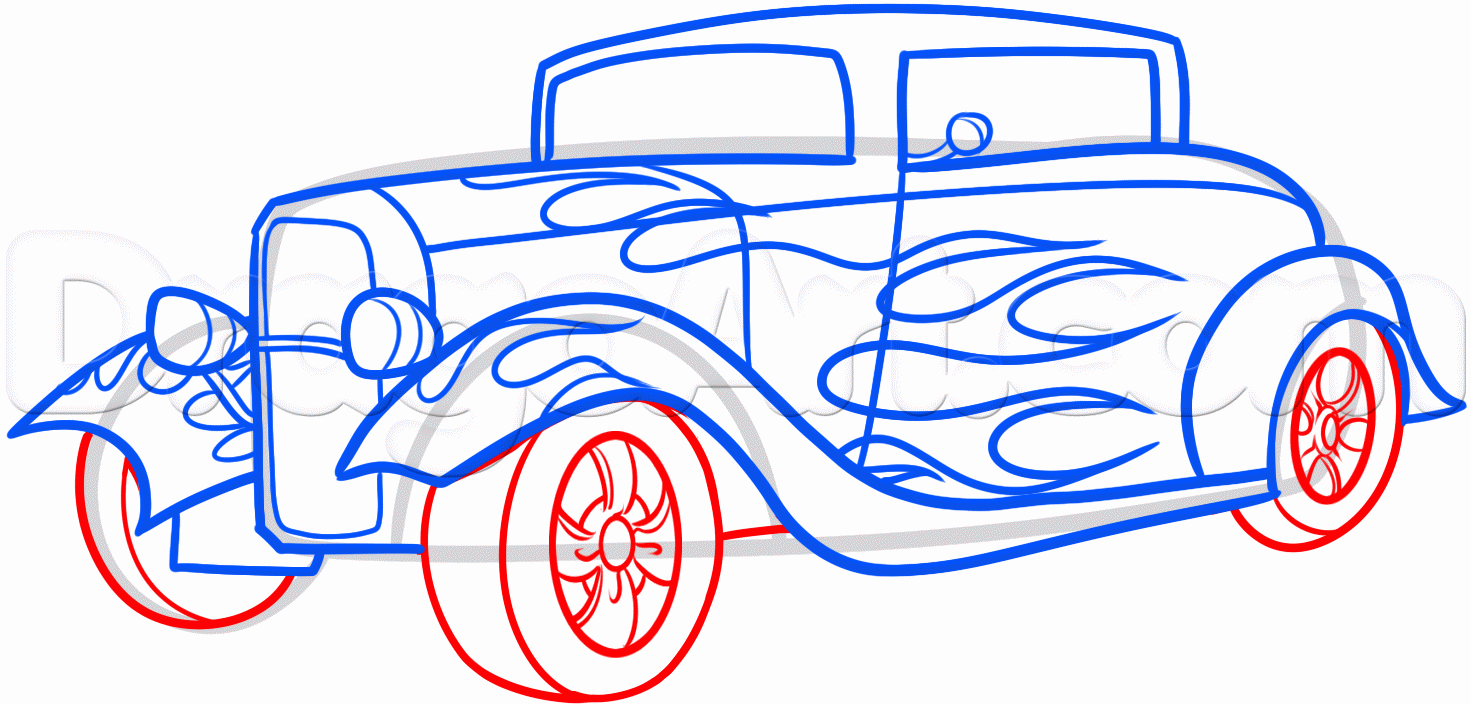 1471x704 How To Draw A Hot Rod Step 7 Art Ideas Amp Tutorials