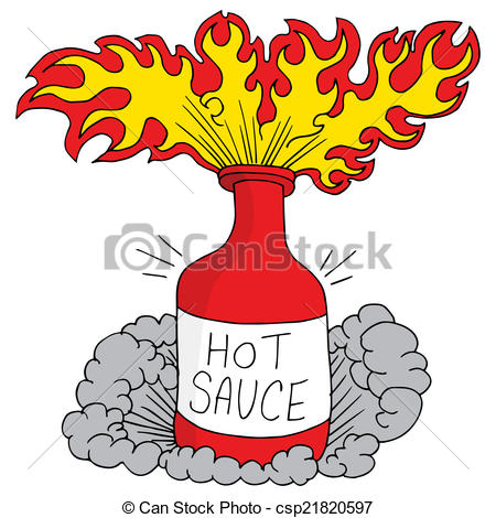 450x470 An Image Of Hot Sauce. Eps Vectors