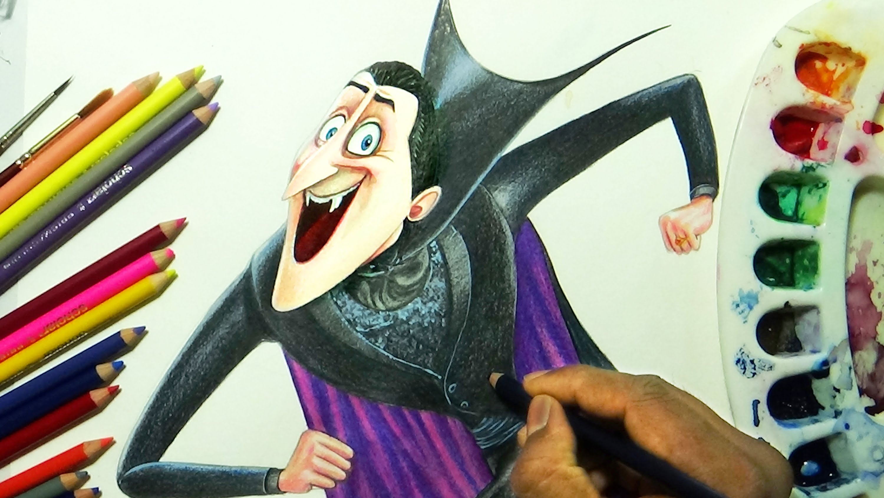 3000x1690 How To Draw Dracula From Hotel Transylvania Drawing Tutorial