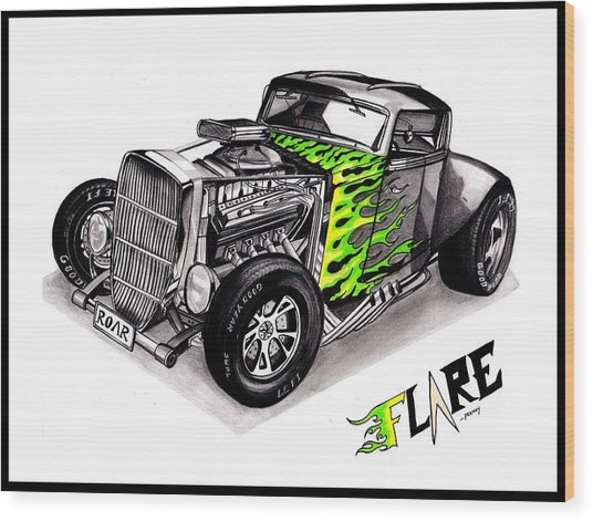 536x471 Hot Rod Flare Drawing By Pranoy Chowdhury