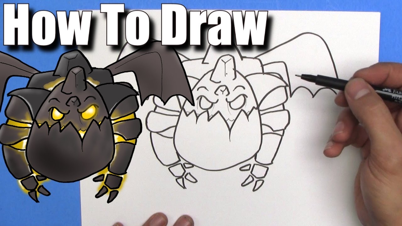 1280x720 How To Draw Lava Hound From Clash Royale Easy