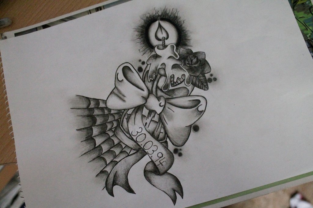 1024x683 Drawing Hourglass With Loop Rose Candle By Auriedessin