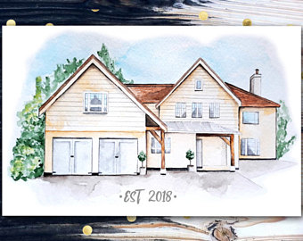340x270 House Drawing Etsy