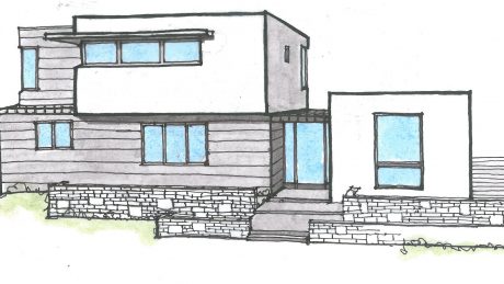 460x259 Modern Architecture Drawing House Reaching Out 66561 Home Building