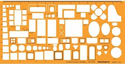 425x220 Isomars 150 Scale Architectural Drawing Template Stencil