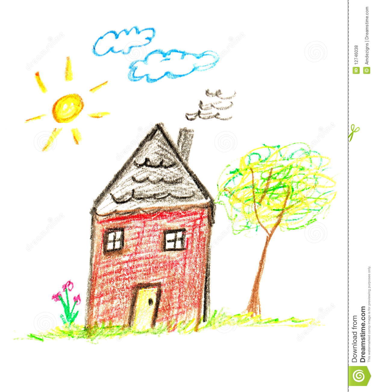 1245x1300 Photos Kids Drawing Of A House,