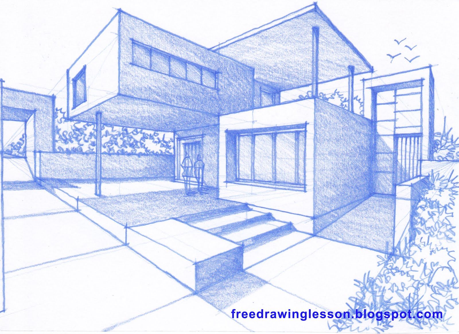 House Perspective Drawing at GetDrawings | Free download