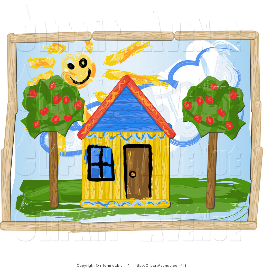 1024x1044venue Clipart Of Childrens Drawing Of Sun Shining Over