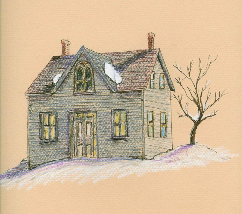 809x717 Ronna's Blog Drawing Old Houses