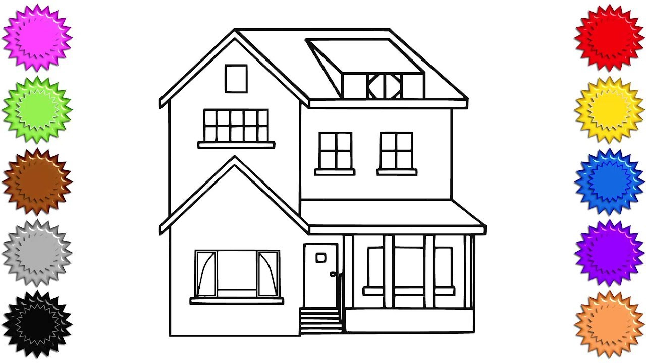 Houses For Kids Drawing at GetDrawings.com | Free for personal use Houses For Kids Drawing of ...