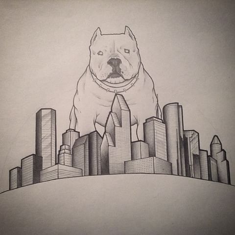 480x480 Houston Skyline Drawing Image Group