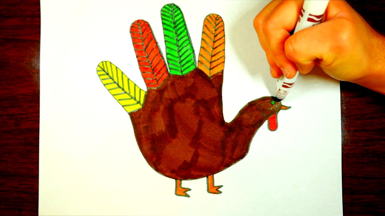 1280x720 Thanksgiving Turkey Drawing For Kids Easy, Step By Step
