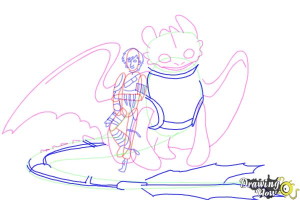 600x400 How To Draw Hiccup And Toothless From How To Train Your Dragon 2