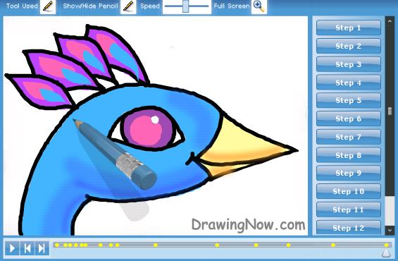 565x370 How To Draw Peacocks Drawing Tutorials Amp Drawing Amp How To Draw