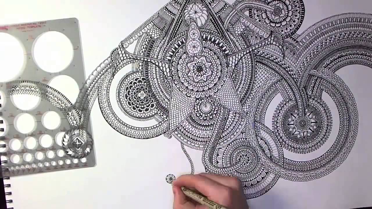 1280x720 Drawing A Huge Mandala (400x Speed Edit)