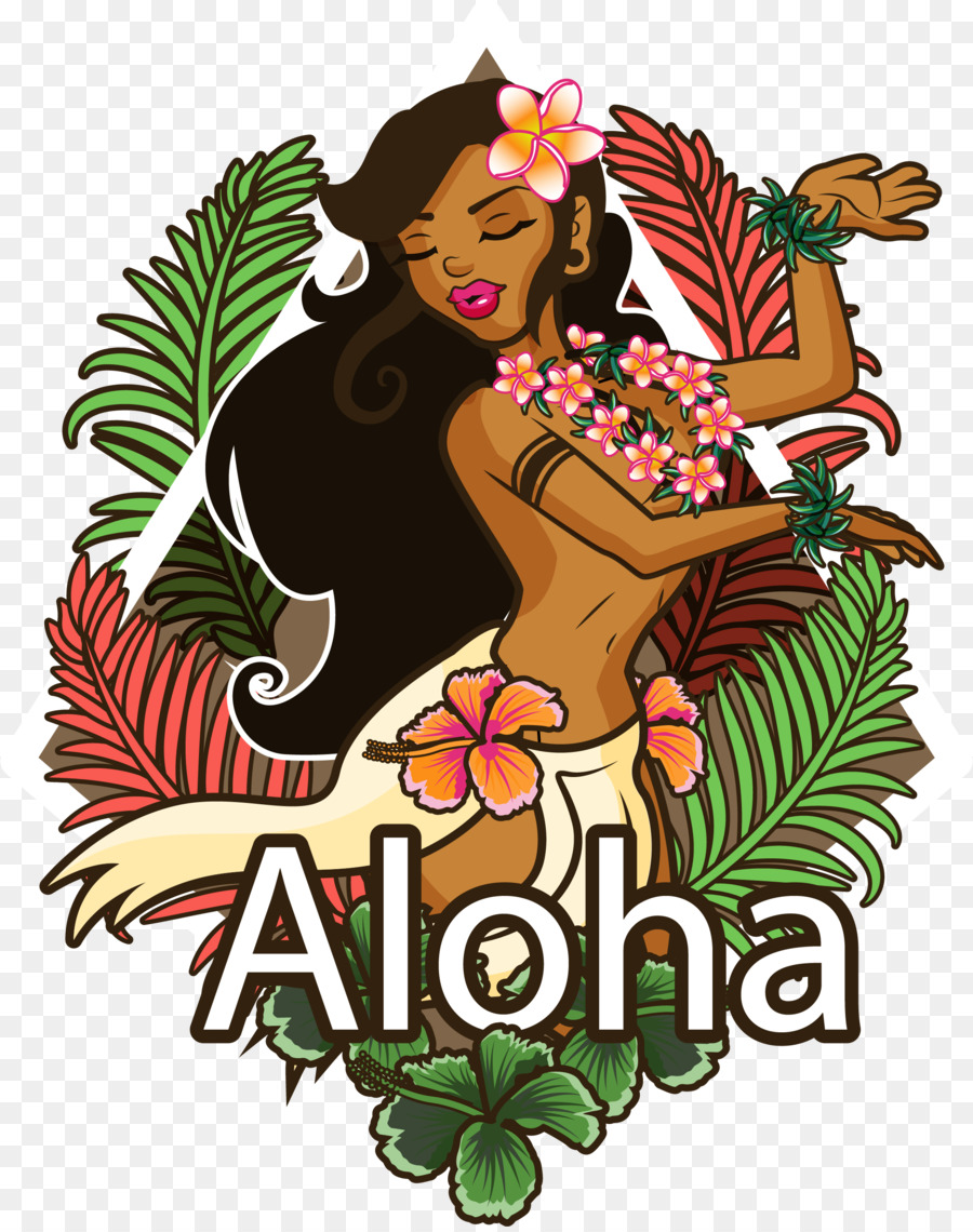 900x1140 Hawaii Hula Drawing