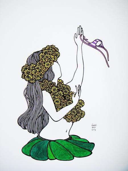 450x600 Hula Girl Bottom By Kris Goto Greenroom Gallery Hawaii