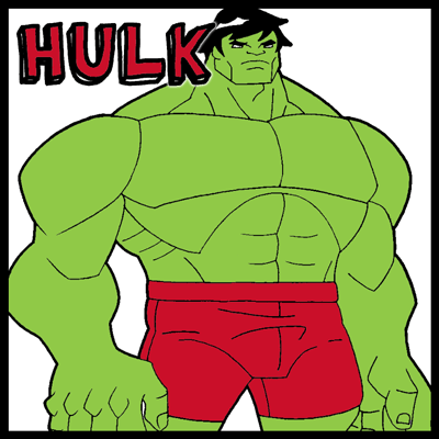 400x400 How To Draw Retro Hulk From Marvel Comics With Easy Step By Step