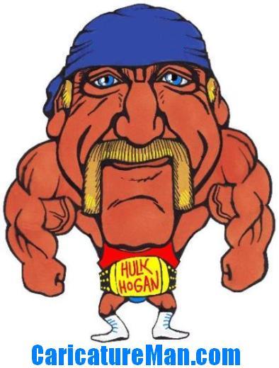 394x519 Hulk Hogan Caricature By Caricaturemandotcom