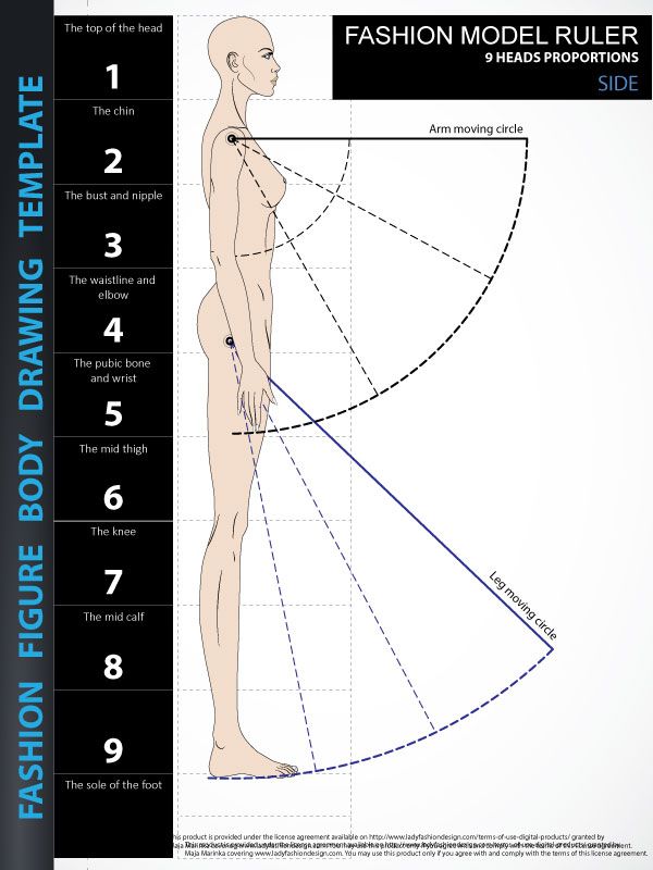 600x800 Fashion Figure Drawing Template