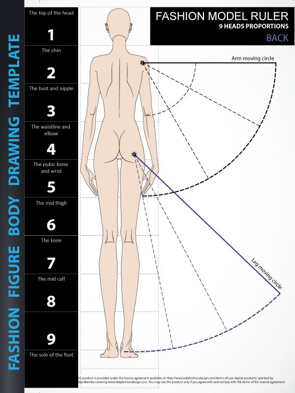 600x800 Fashion Figure Drawing Template