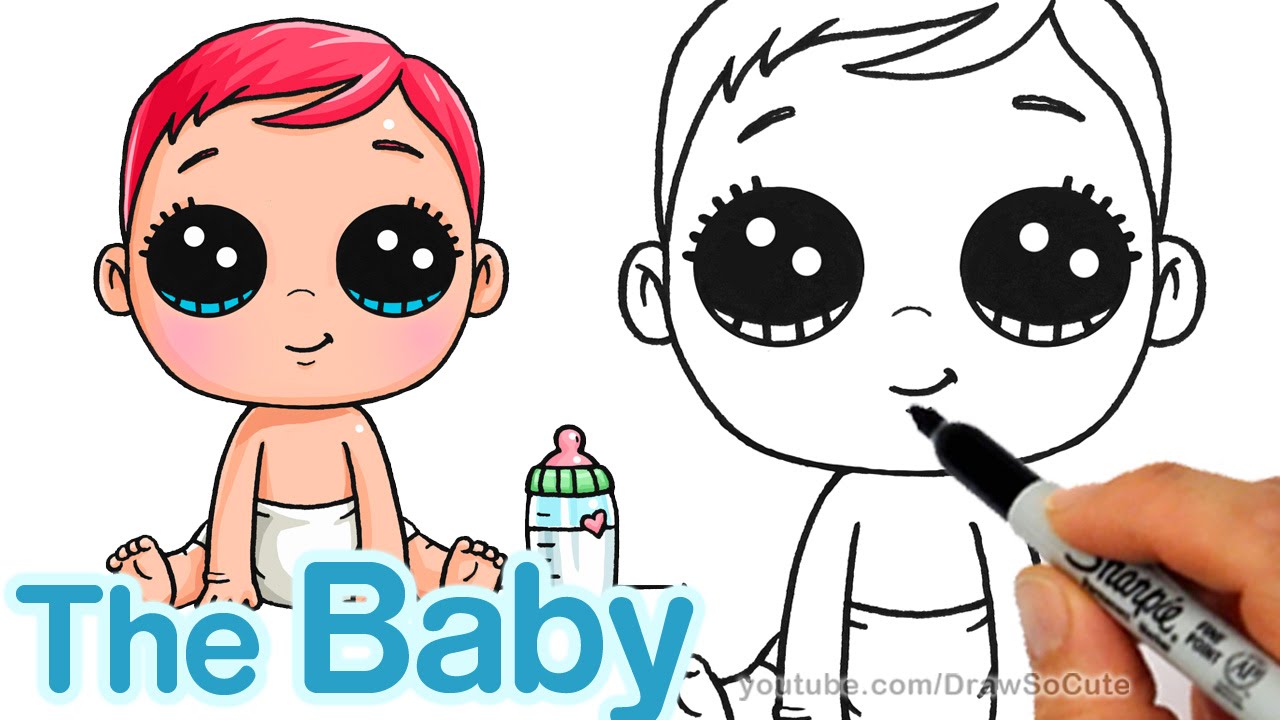 1280x720 How To Draw A Cute Baby Step By Step Easy