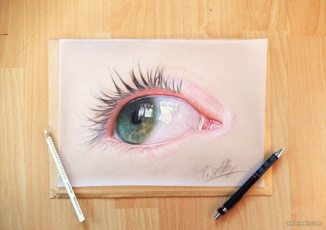 660x465 Human Eye Pencil Drawing By Andrew Pisetsky 1