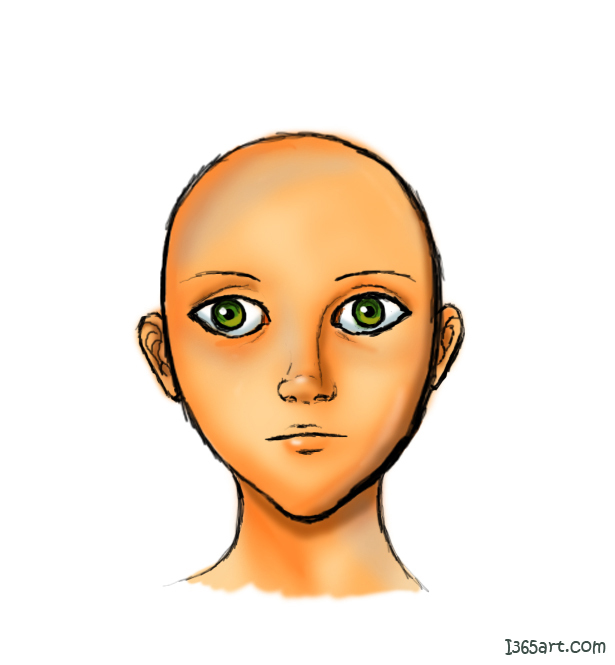 615x665 How To Draw A Human Face 8 Steps