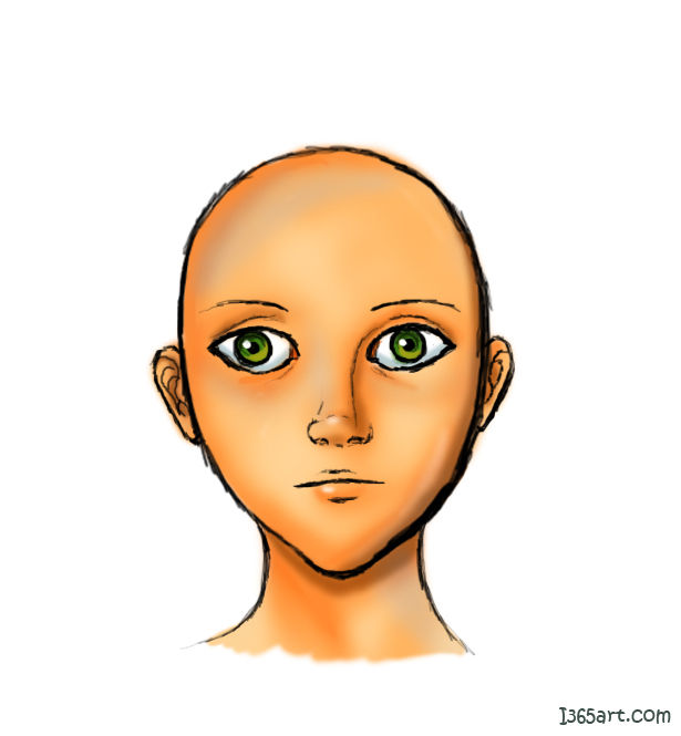 615x665 How To Draw A Human Face 8 Steps