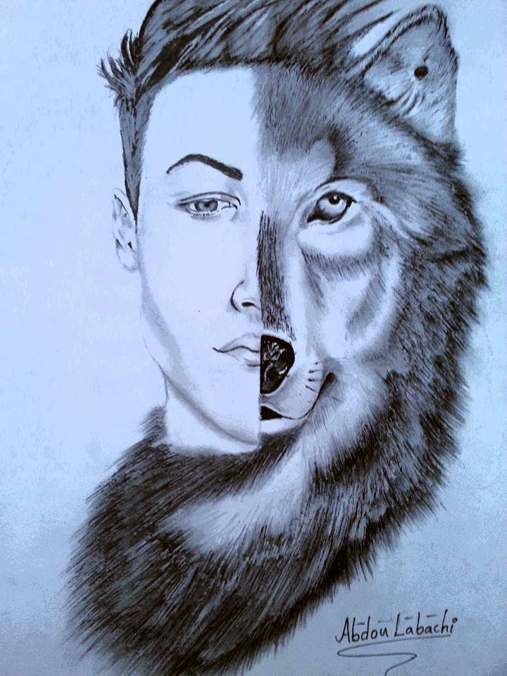720x960 Pencil Drawing Of Wolf Human Face Steemit