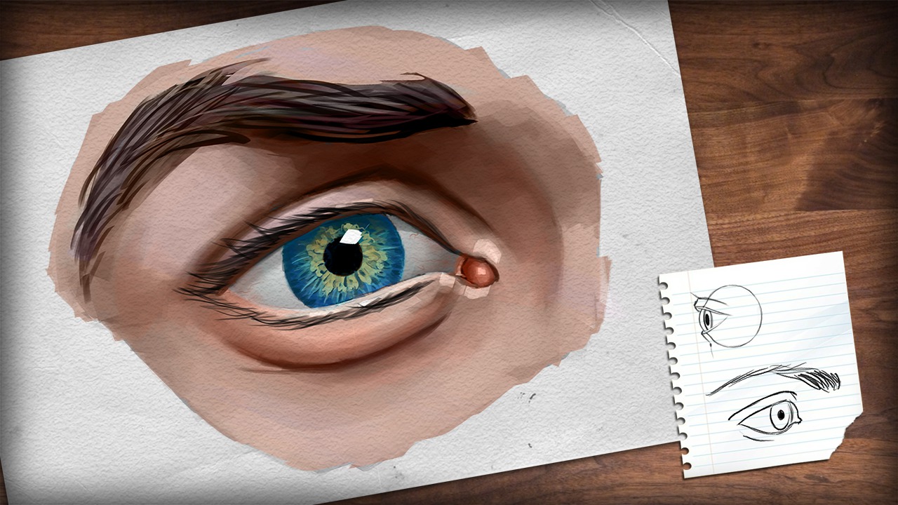 1280x720 Drawing The Human Eye In Photoshop Pluralsight