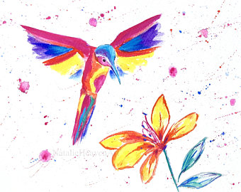 340x270 Hummingbird Art Etsy