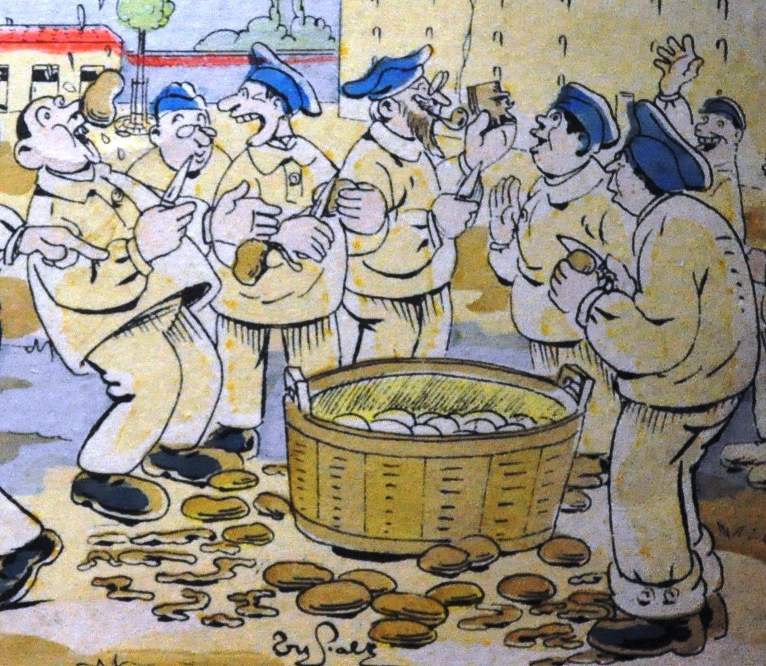 1091x948 Humorous Drawing Cartoon Antique French Postcard