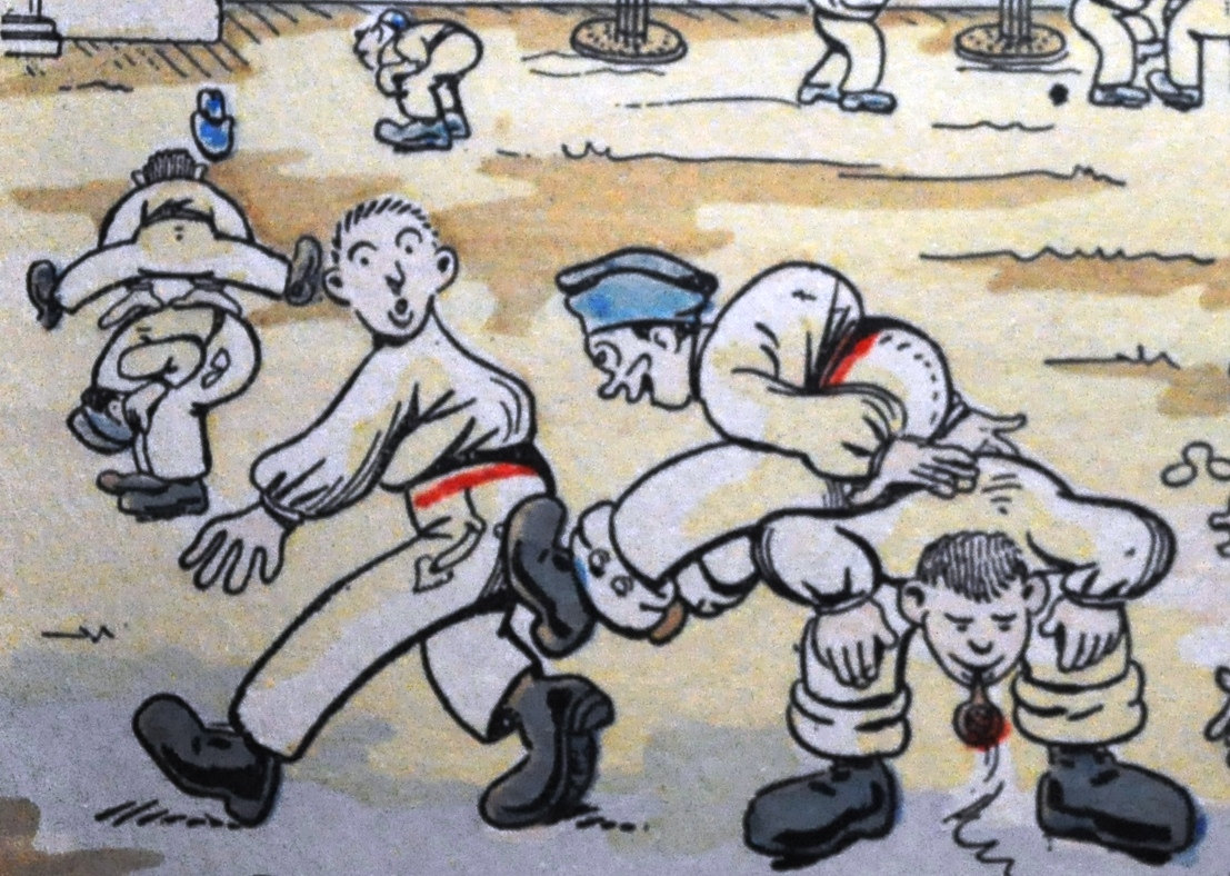 1107x788 Humorous Drawing Cartoon Military Sports, Fly Over