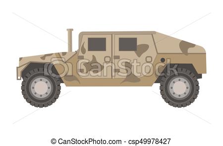 450x294 Armored Military Vehicle With Camouflage Corpus Color, Vector