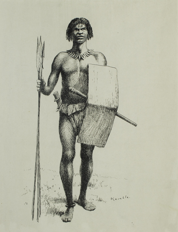 575x750 Pen And Ink Drawing A Slave Hunter. Illustration For E. J.